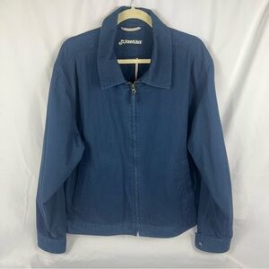 St. John's Bay Men's Deep Blue Bomber Jacket 100% Cotton